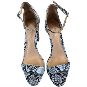 NWT Madden Girl Bellaa Blue & Black Snakeskin Heels